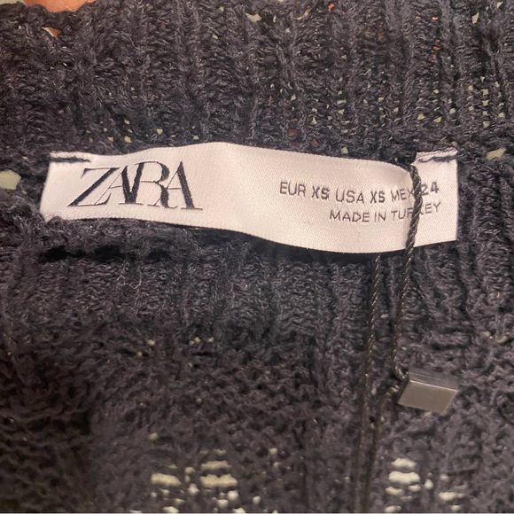 Zara crochet cropped top with lace_ brand new with tag - Picture 6 of 7